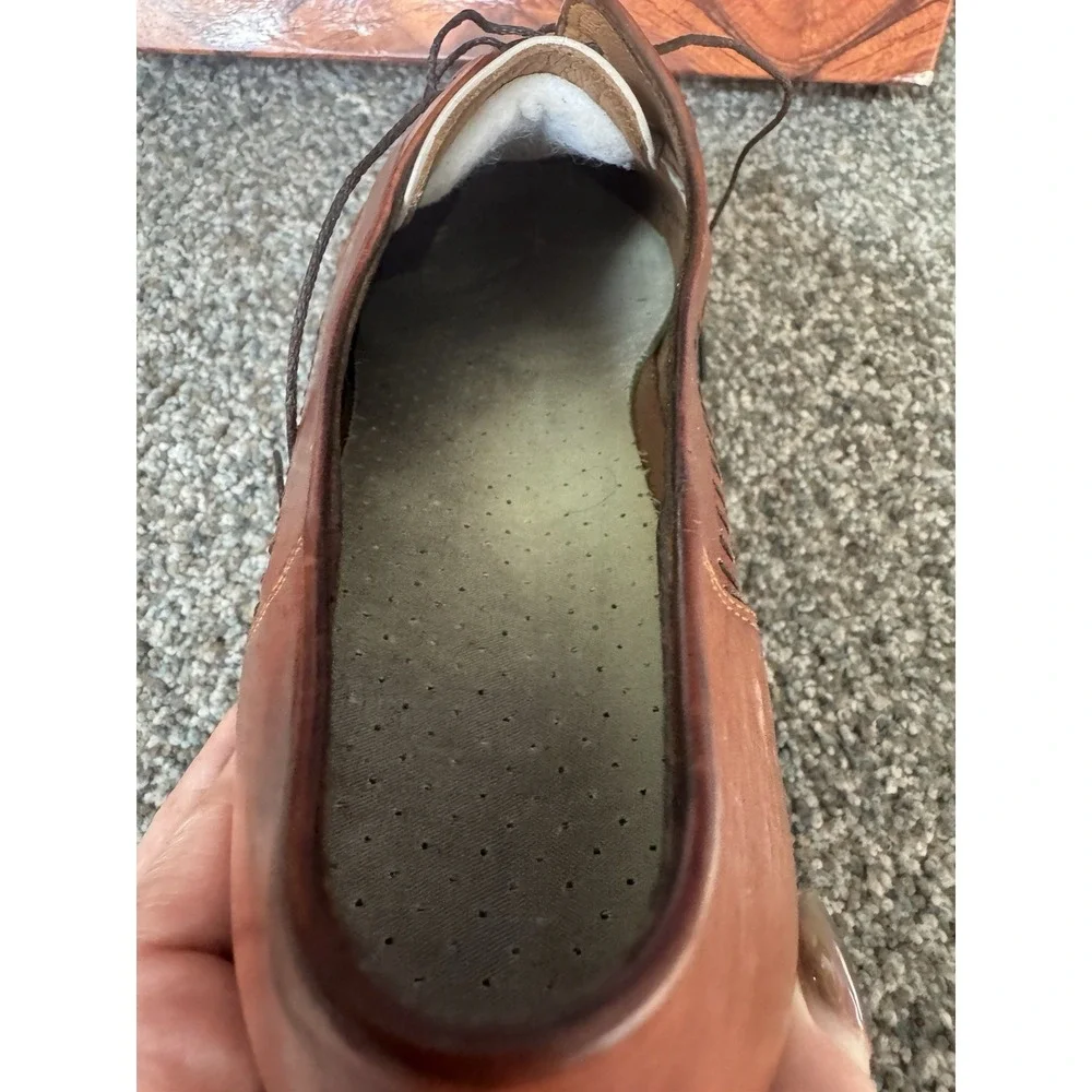 Lorenzo Banfi Made In Italy 2 Toned Leather Lace Up Loafer 11M W/ Box And Shaper